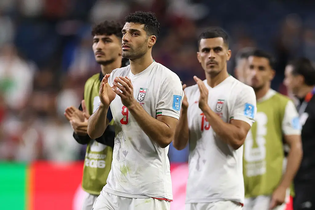 The Iranian team left several notes after their matches (Richard Heathcote/Getty Images)