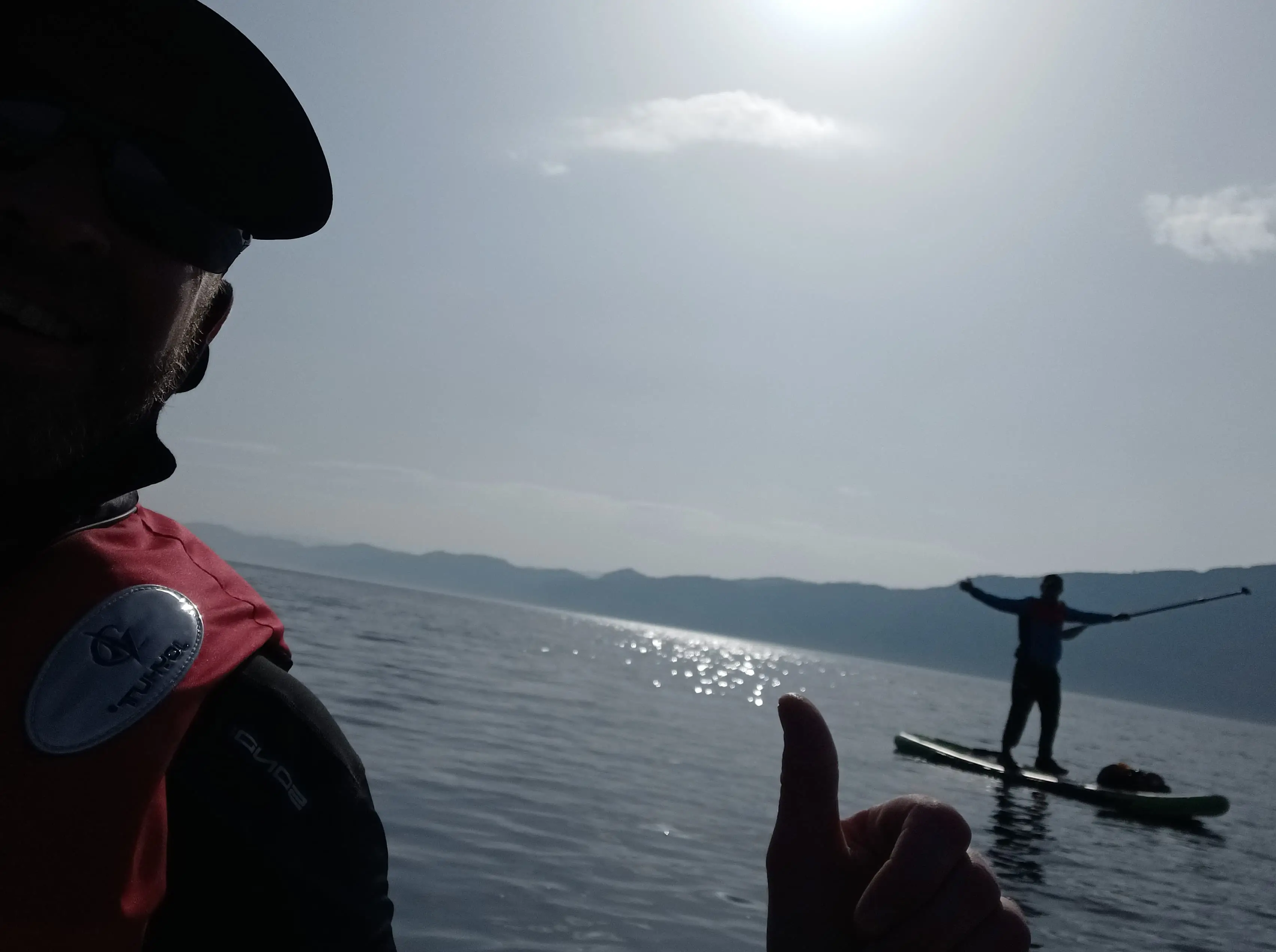 Richie and his pal enjoying the loch.