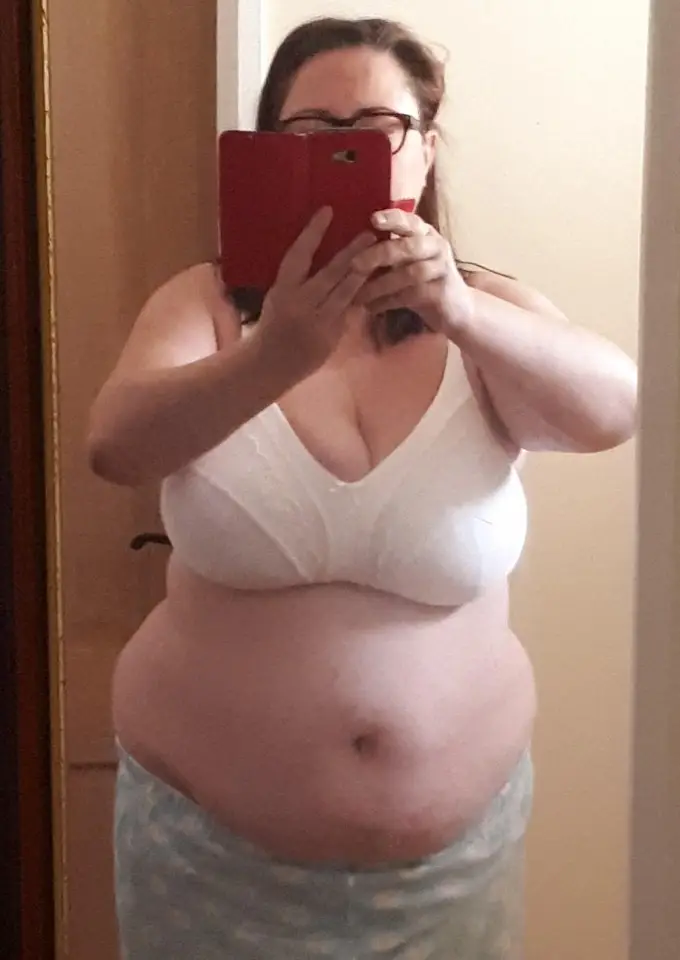 She weighed 17 and a half stone at her heaviest (TikTok/@get_happy_with_ash)