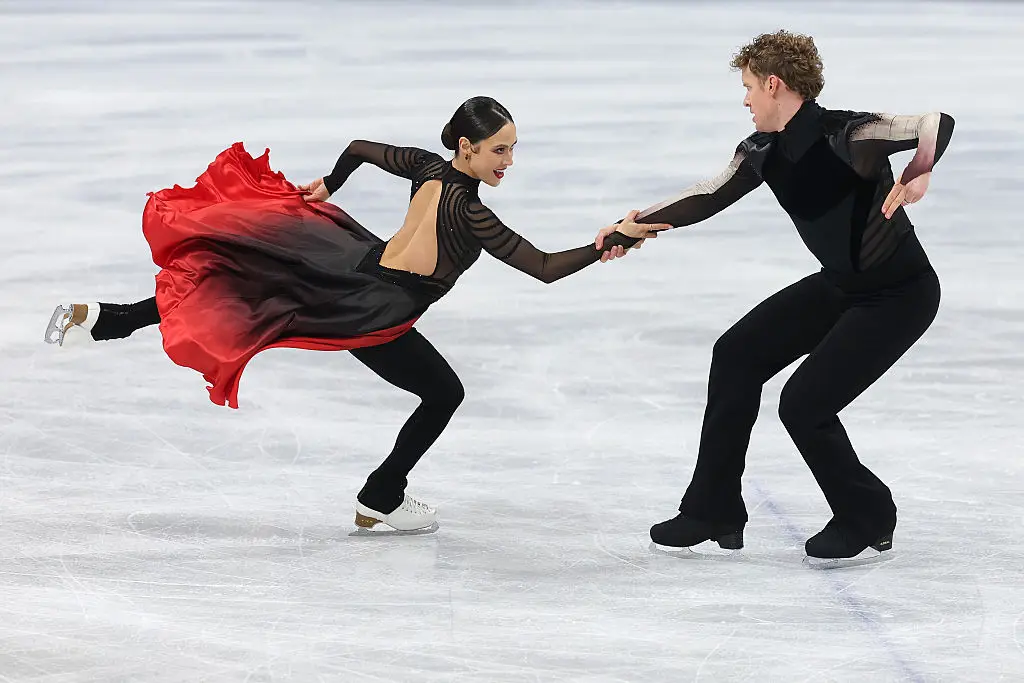 Madison Chock and Evan Bates placed second after completing what was believed by many to be a perfect routine  (Jamie Squire/Getty Images)