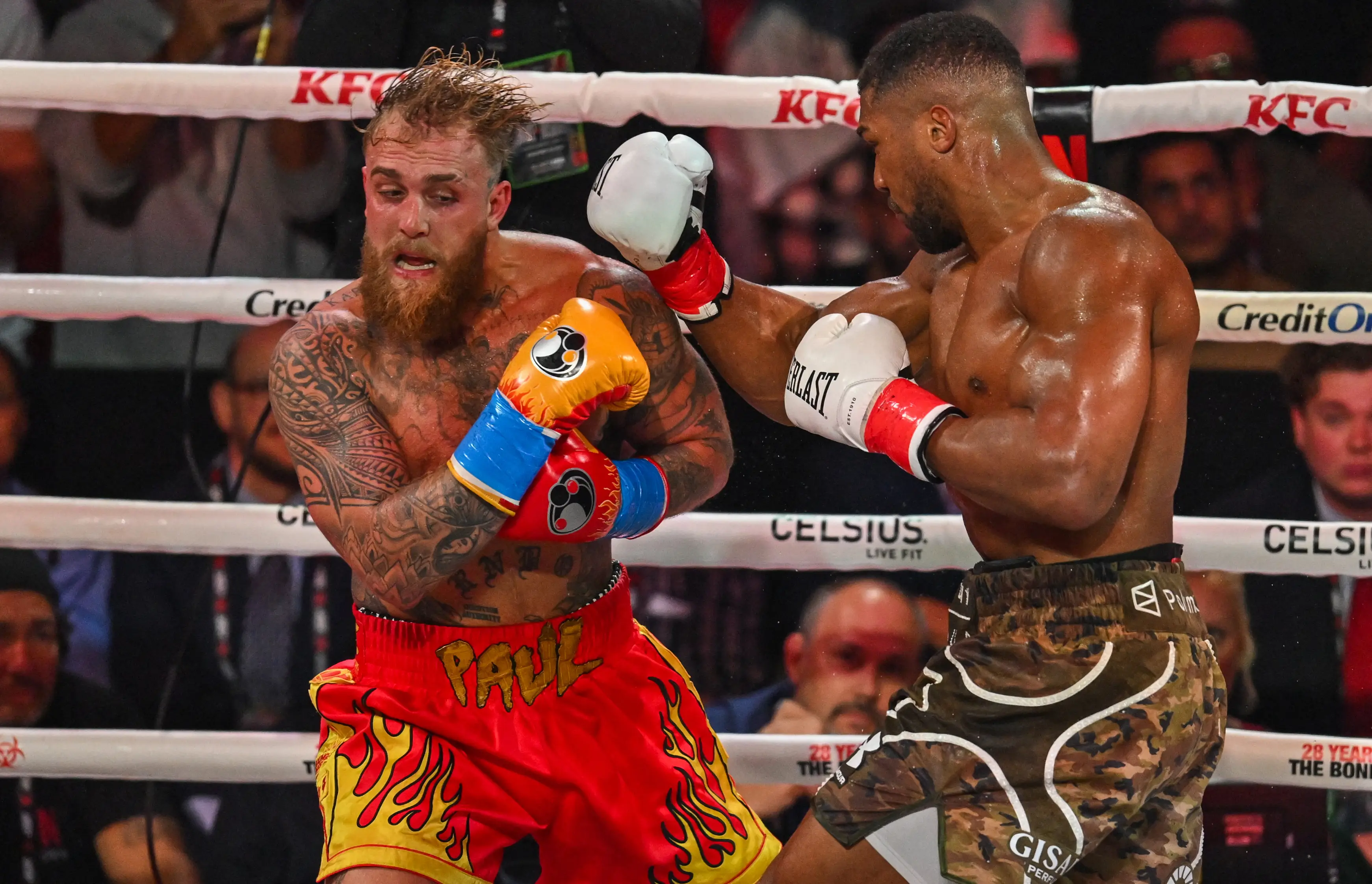 AJ claimed victory in the sixth round (Giorgio VIERA / AFP via Getty Images)