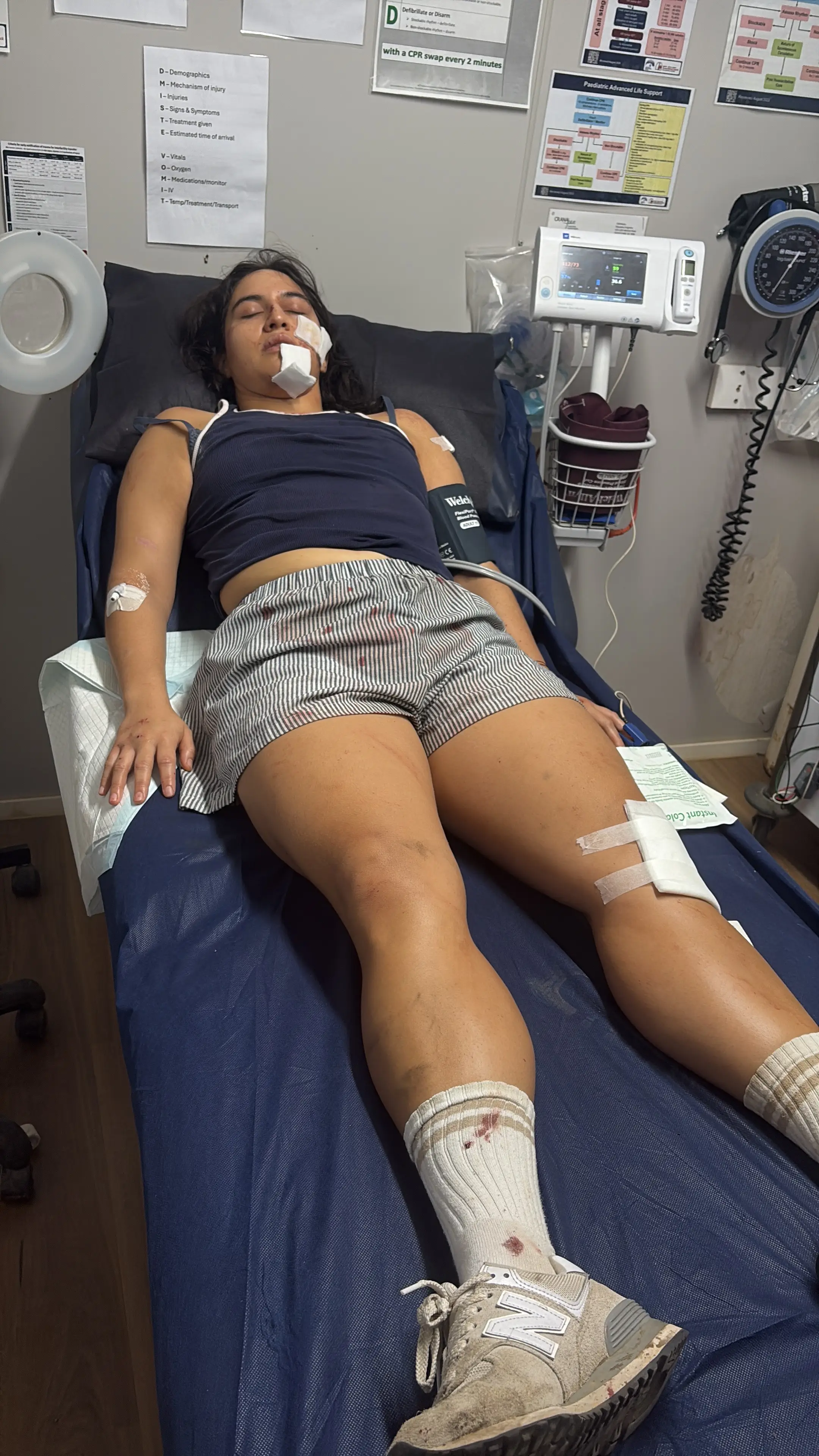 Marcela Montalva Iriarte has been left with injuries to her face and neck after being attacked (GoFundMe)