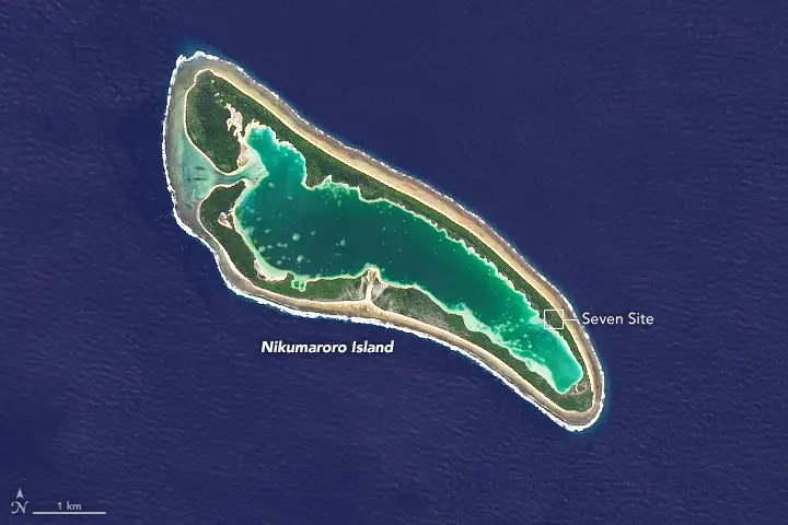 Nikumaroro Island is thought to be where Earhart and Noonan crash-landed (NASA/Public Domain)