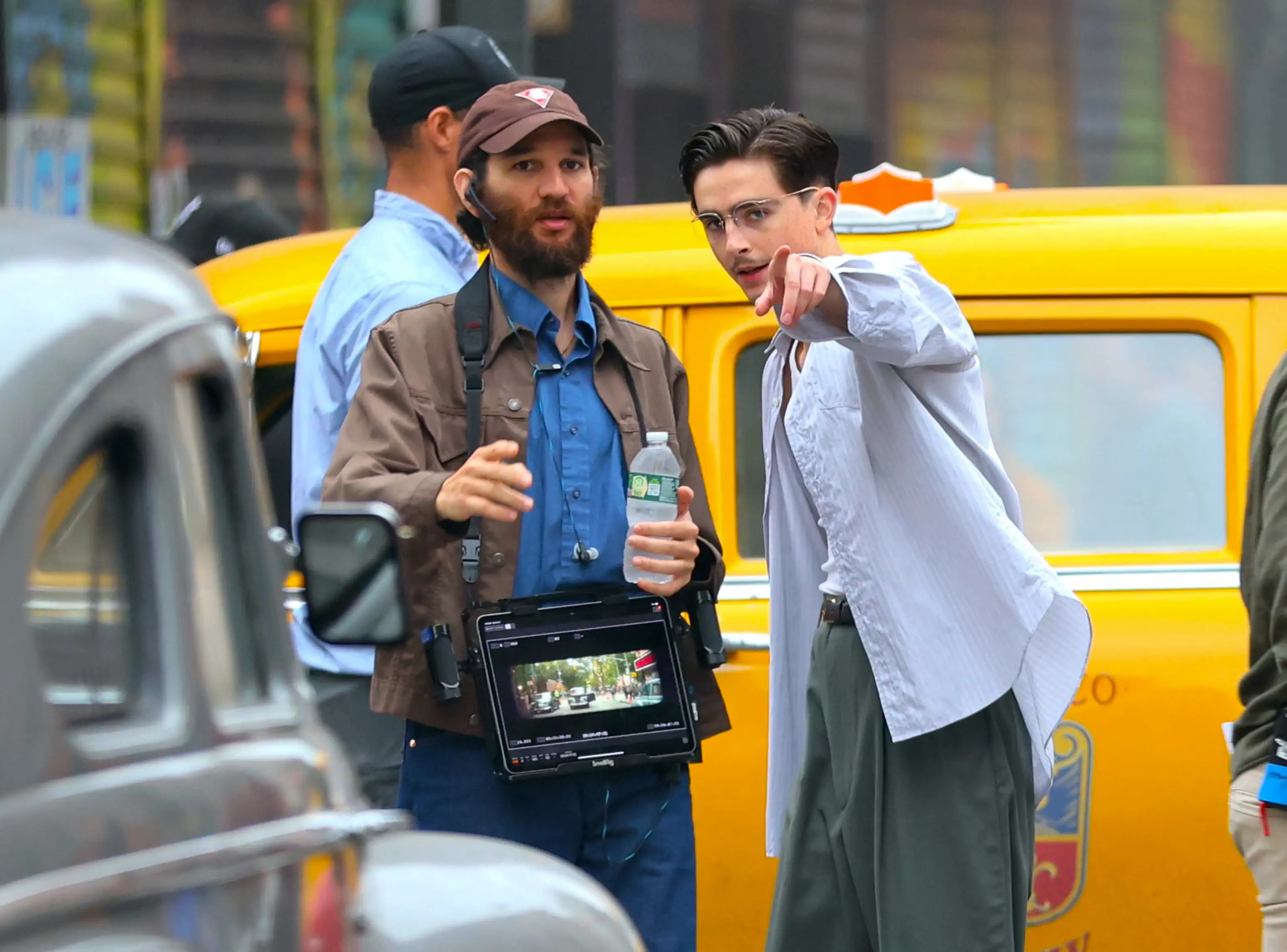 Timothée Chalamet and Josh Safdie on the set of Good Time (Jose Perez/Bauer-Griffin/GC Images via Getty Images)