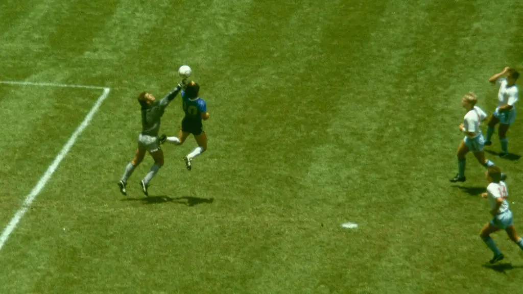 The football pitch has played host to a rivalry between England and Argentina, including the infamous 'Hand of God' goal in 1986 (Allsport/Getty Images)