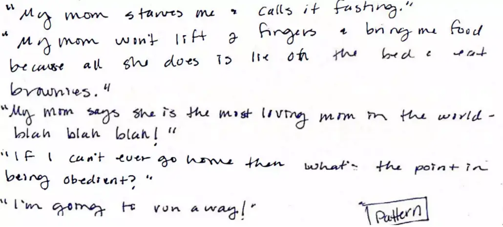 Franke's journal also detailed abuse.