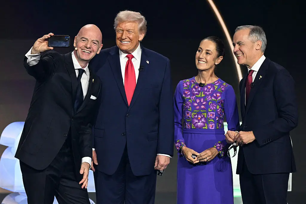Donald Trump appeared to be enjoying himself during the FIFA World Cup event (Jim WATSON / AFP via Getty Images)