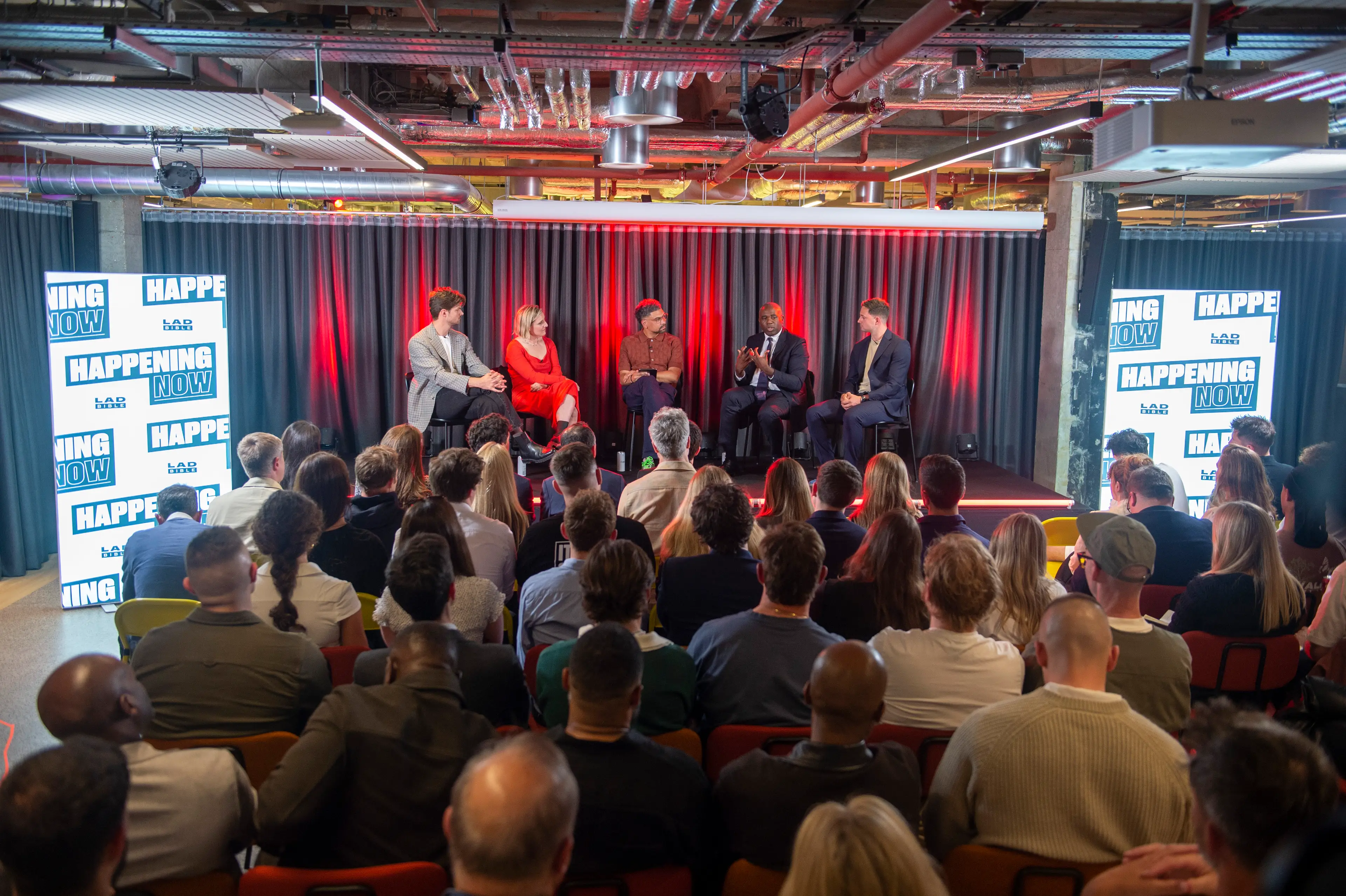 The Happening Now panel talk was held at LADbible's London offices. (