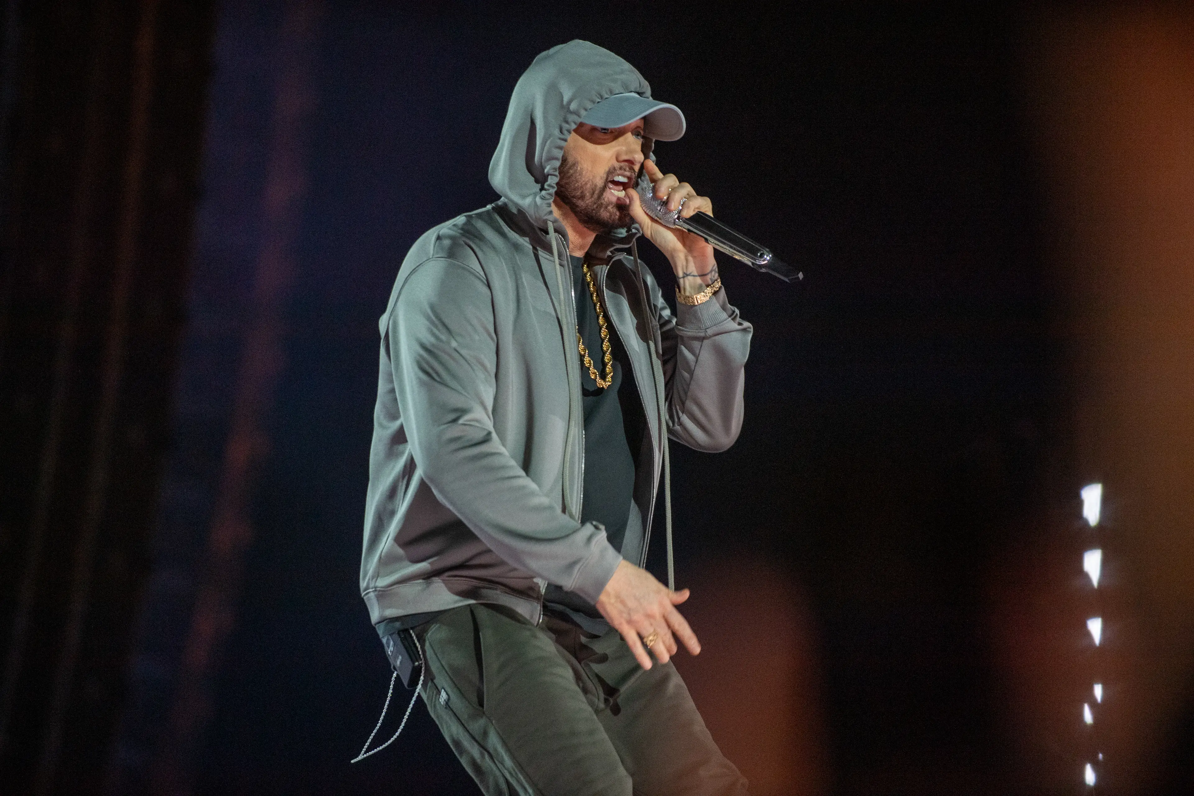 Some fans thought Eminem was wading in on the Drake and Kendrick Lamar beef. (Aaron J. Thornton/Getty Images)