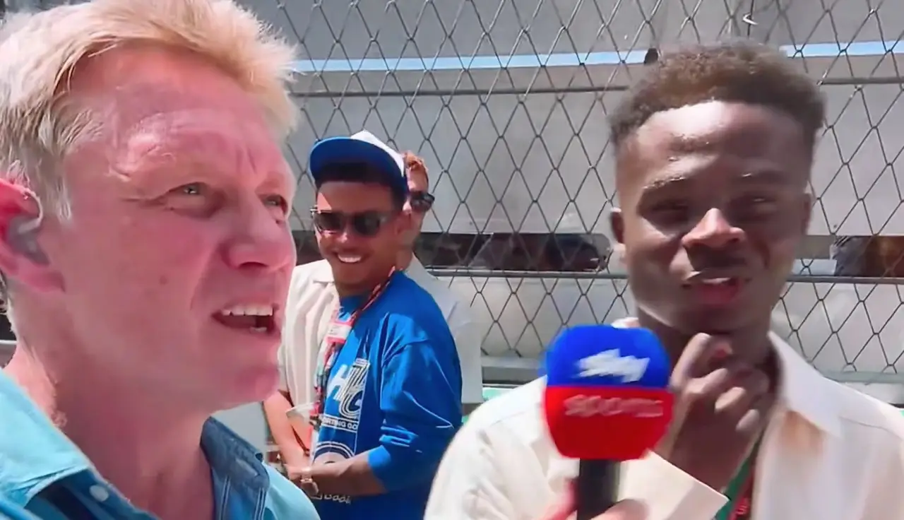 Viewers were divided over Bukayo Saka's response (Sky Sports F1)