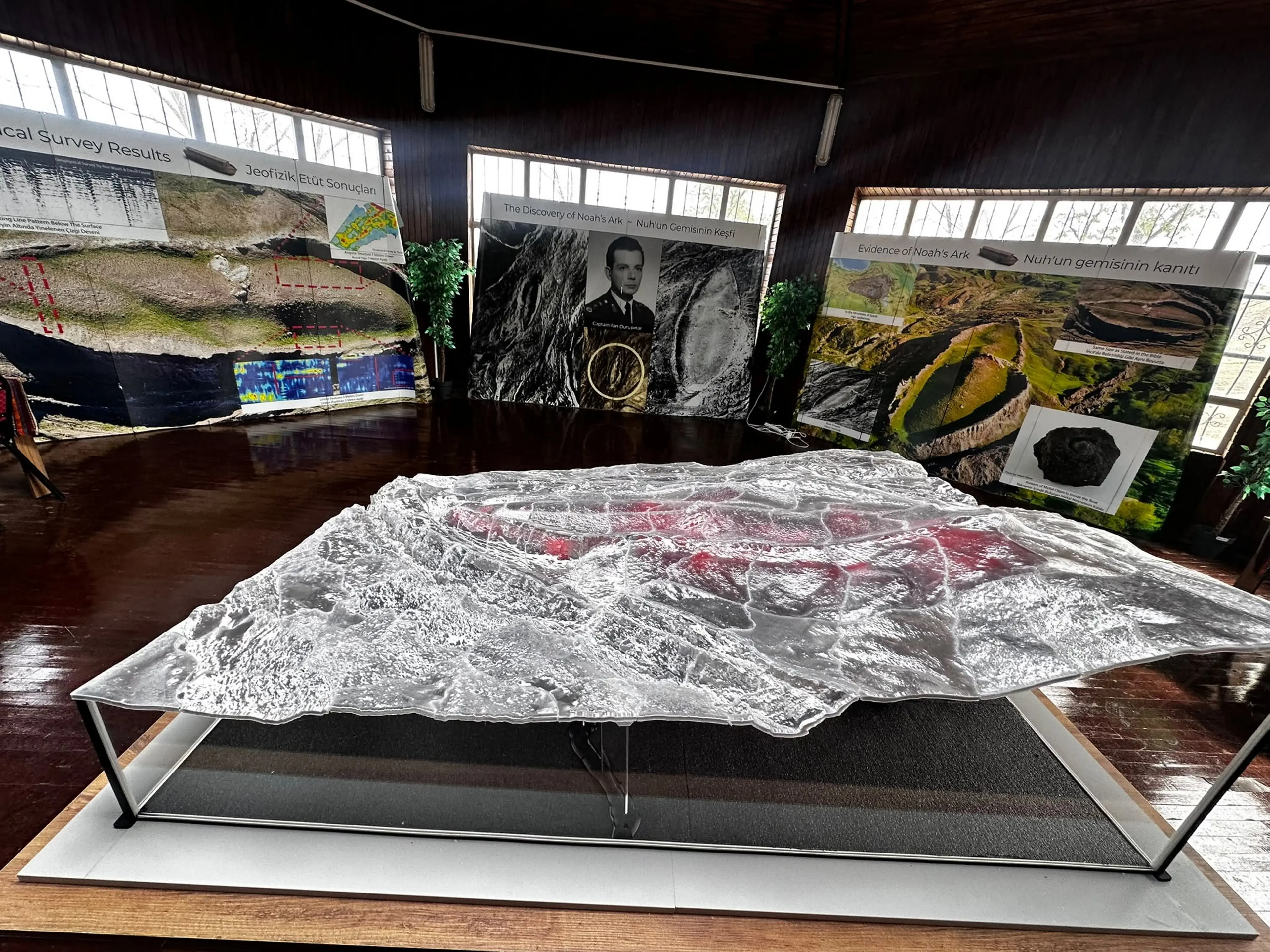The team believes it may have found 'charred wood' from the ark buried underground (SWNS)