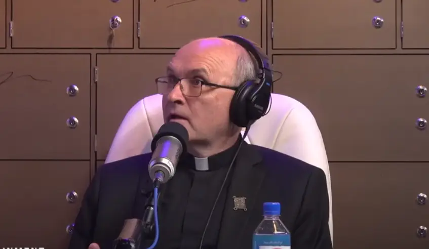 Father Vincent Lampert has seen some things he wished he hadn't (YouTube/Valuetainment)