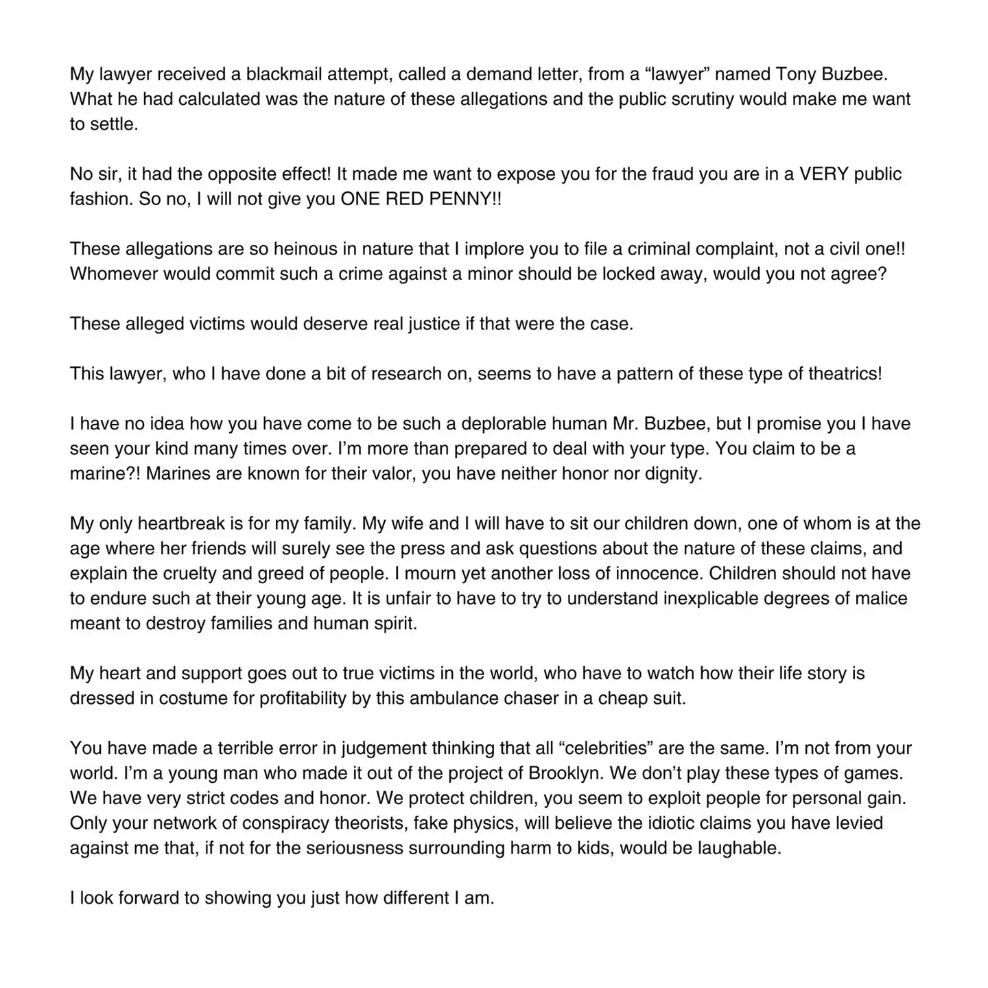 Jay-Z issued a statement denying the accusations (Twitter)