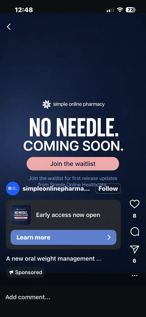 Some pharmacies advertised the pill before it had even been approved for use in the UK (ASA/Simple Online Pharmacy)