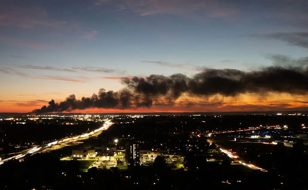 Debris reportedly fell from the sky in local areas (LEANDRO LOZADA/AFP via Getty Images)