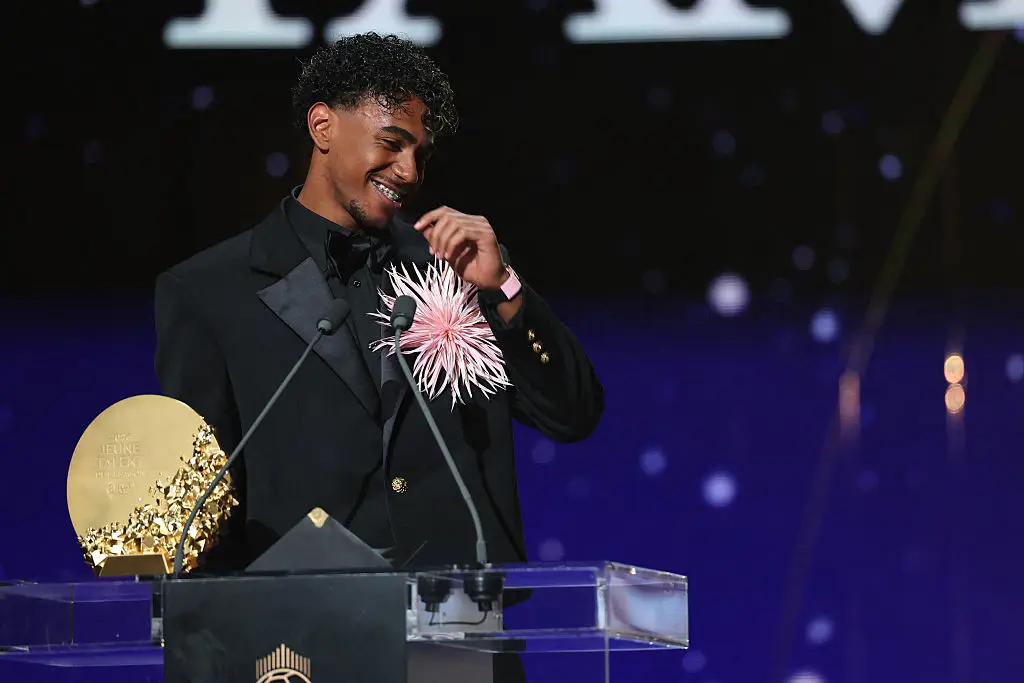 Yamal was still won the Kopa Trophy (Men's Young Talent of the Year) at the 2026 Ballon d'Or ceremony (FRANCK FIFE / AFP via Getty Images)