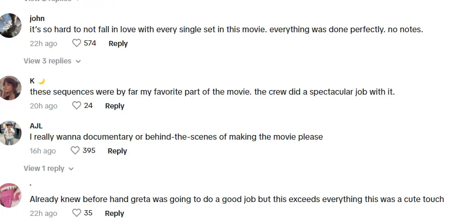 TikTok users praised the film for it's visuals.