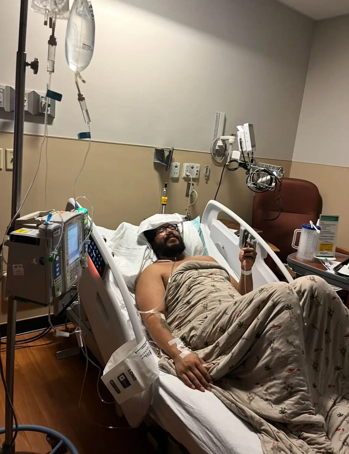 Jefte Campos developed breathing problems (Kennedy News & Media)