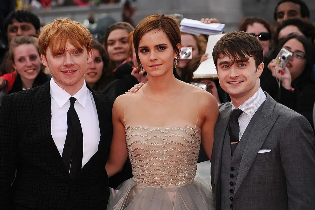 The OG trio, Daniel Radcliffe, Emma Watson, and Rupert Grint made a ton from their time in the franchise (Ian Gavan/Getty Images)