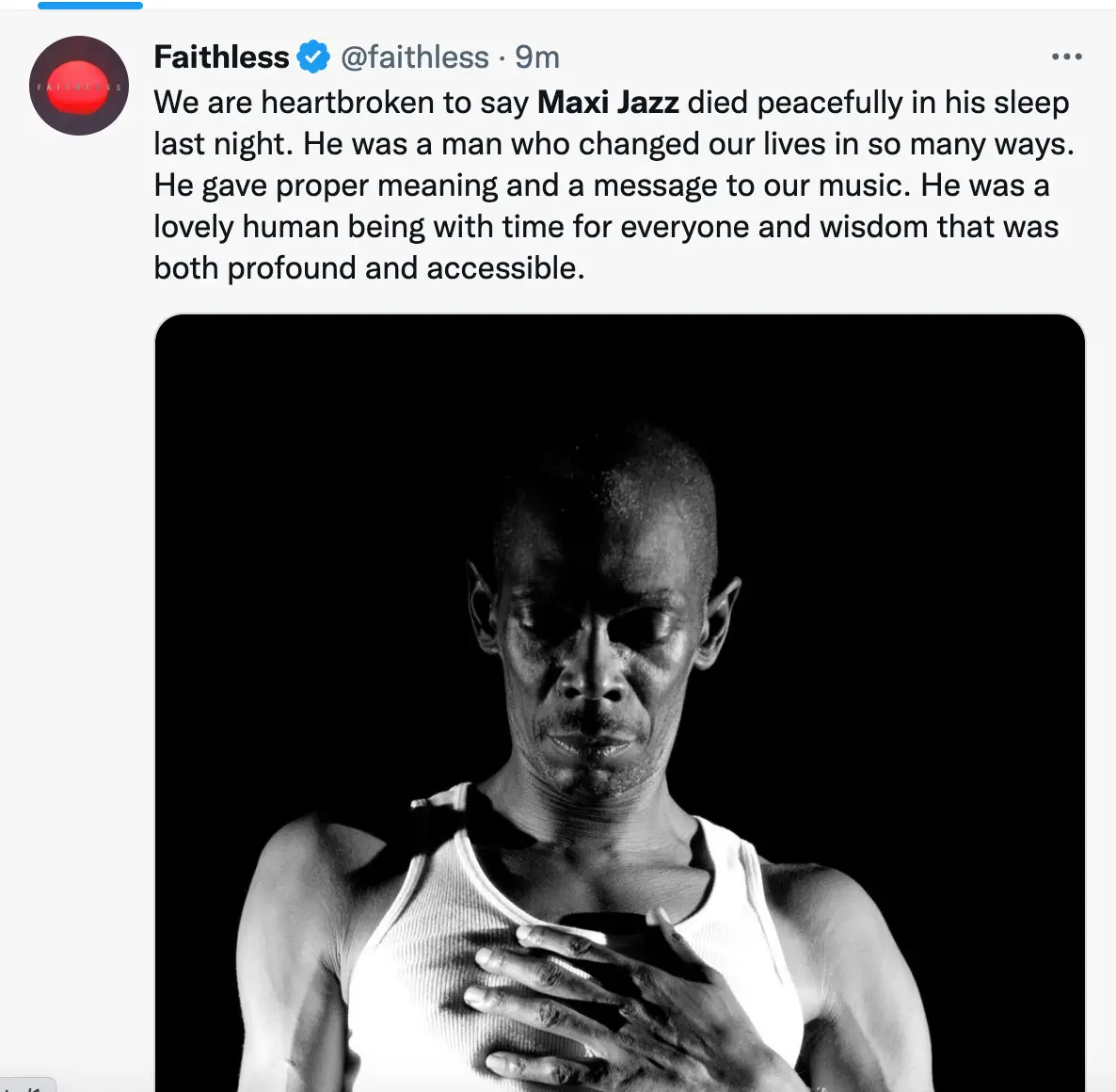 The band have paid tribute to Jazz.