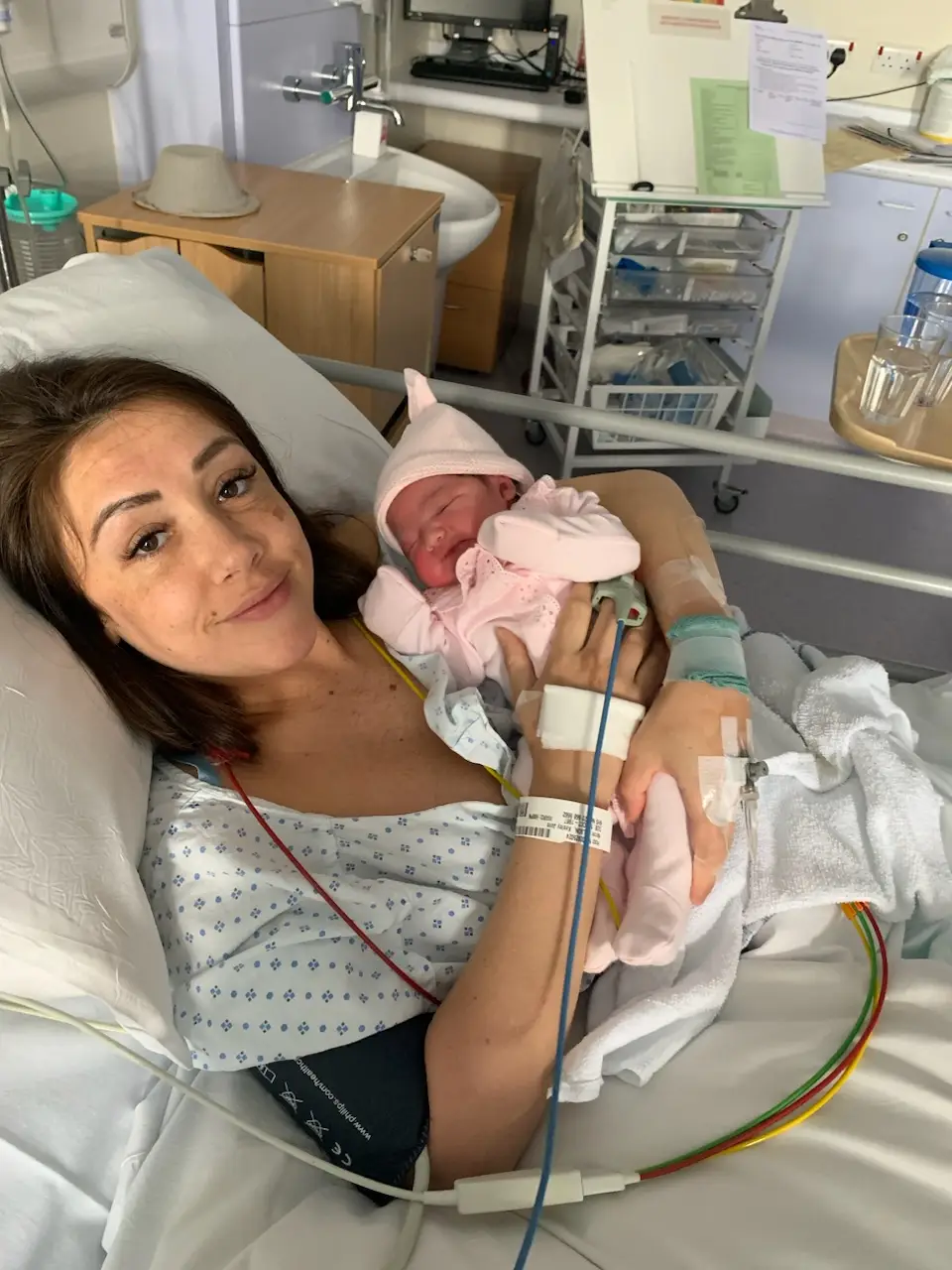 Keeley Wilson with baby Sophia. (SWNS)