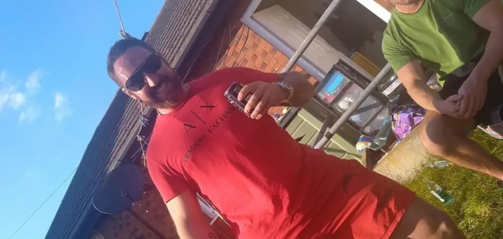 Atkinson shared a snap of himself having a beer during lockdown.