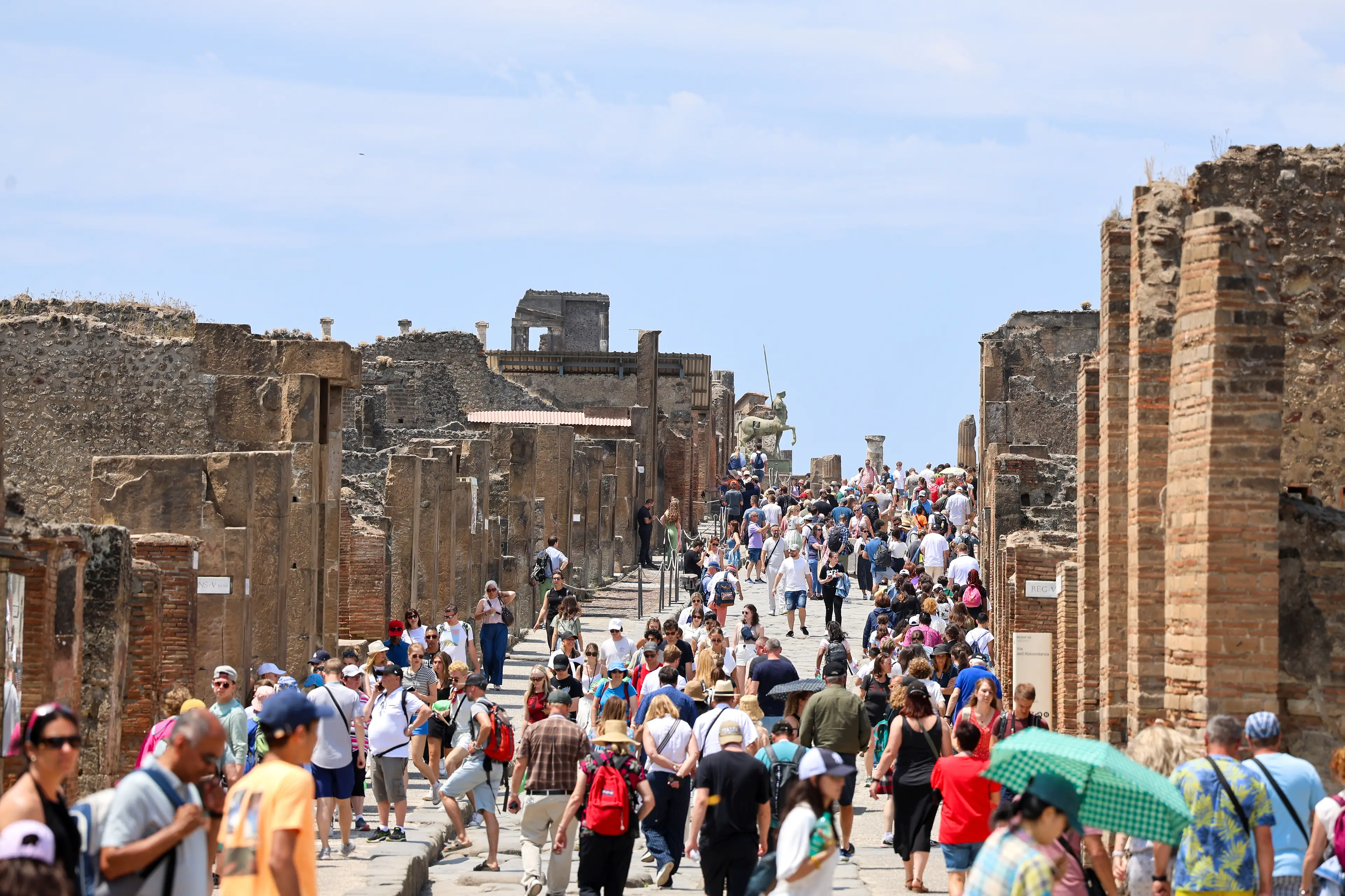 Tourists flock to Pompeii these days (Marco Cantile/LightRocket via Getty Images)