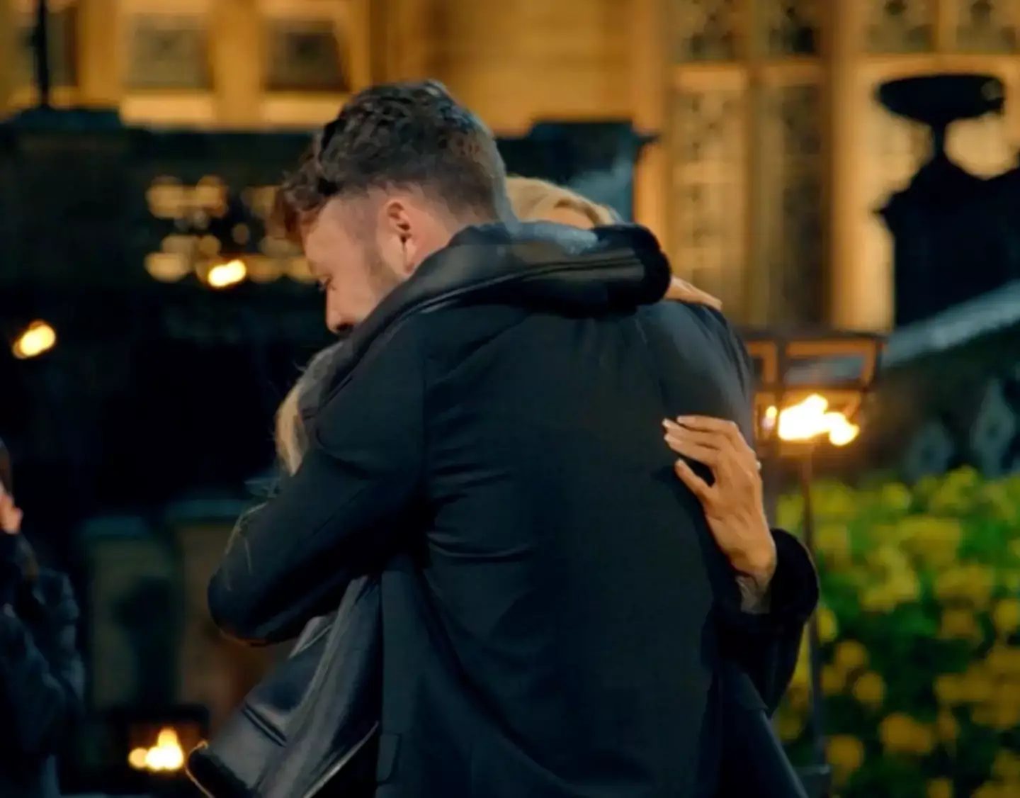 There could have been four people in this hug, but alas. (BBC)