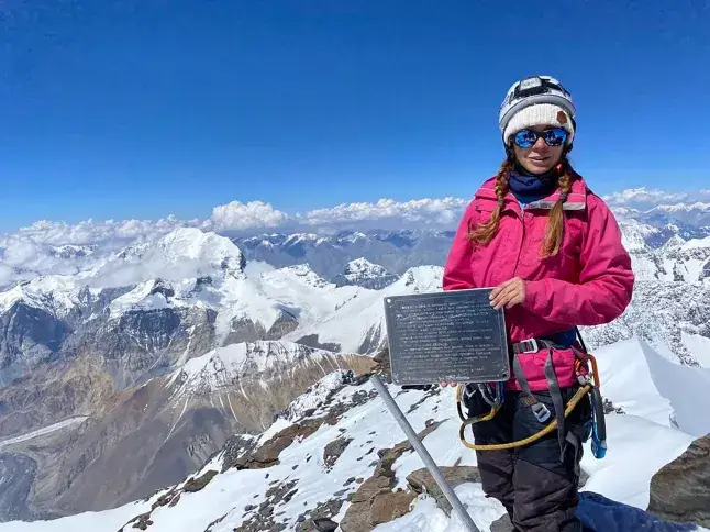 Russian mountaineer Natalia Nagovitsina, 47, has been stuck on Victory Peak in Kyrgyzstan for ten days (east2west)