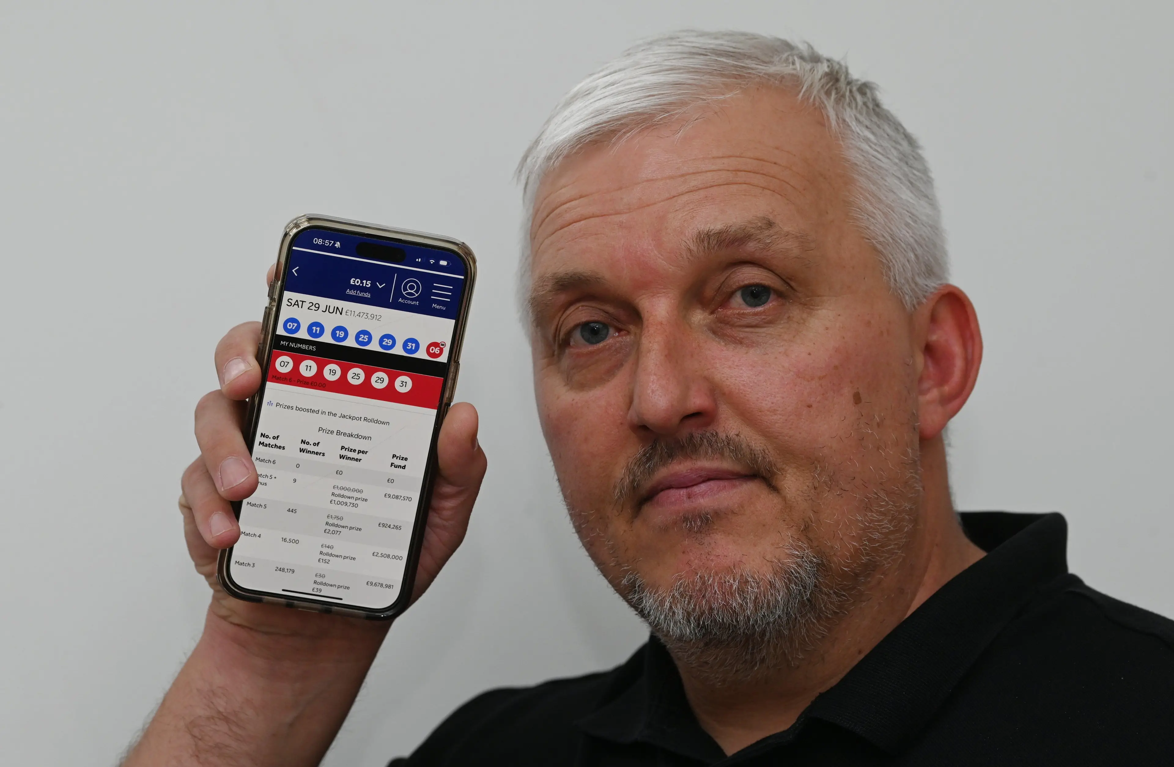 Mark Fletcher thought he won the £11 million jackpot. (SWNS)