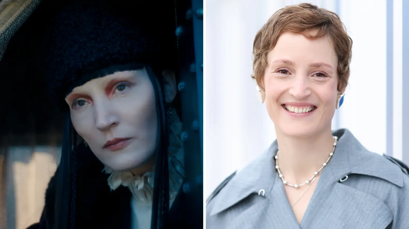 Vicky Krieps portrays two characters in the show (Netflix/Stephane Cardinale - Corbis/Corbis via Getty Images)