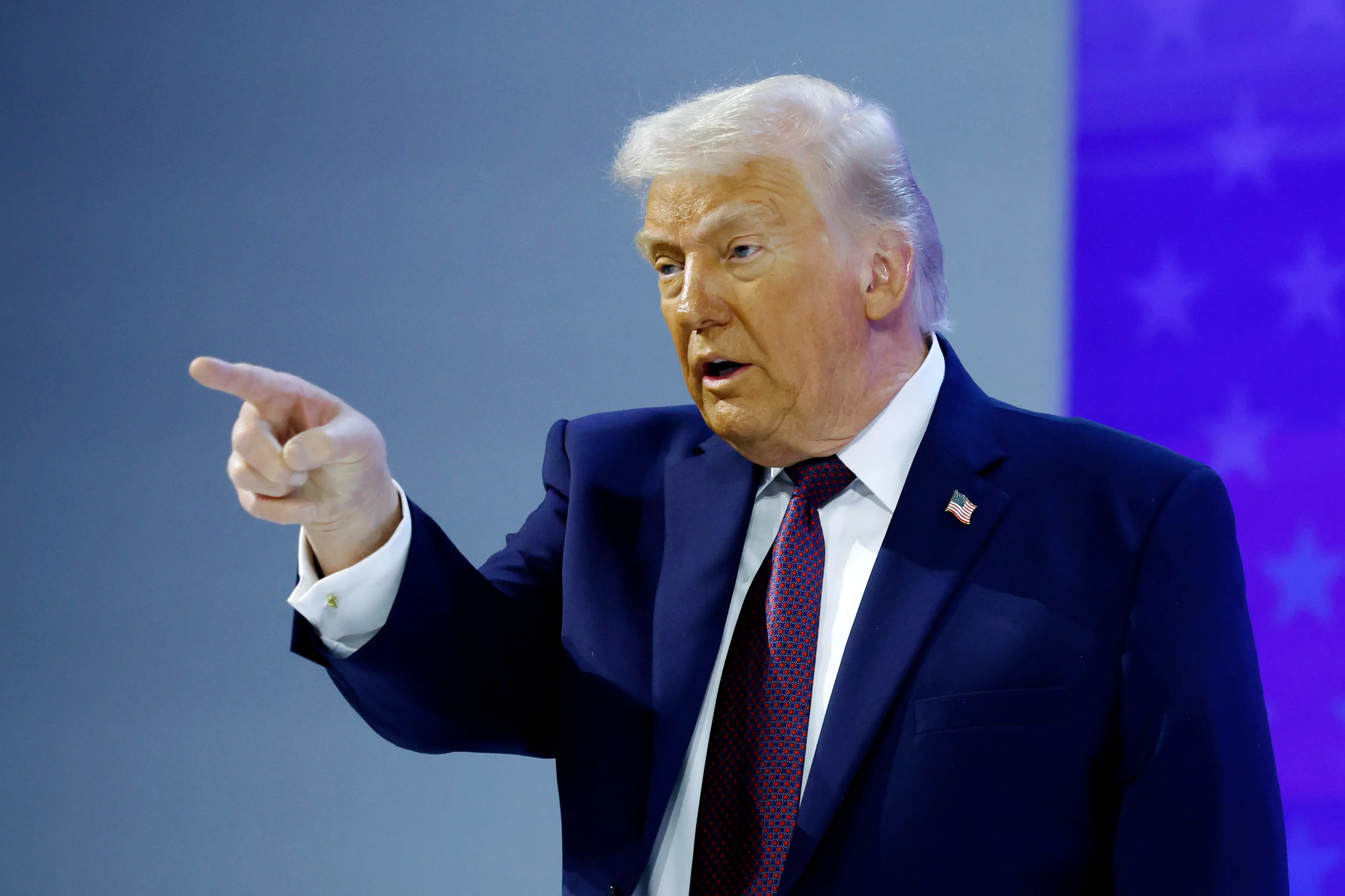It has been alleged that Trump applies his 'tanner' every morning and believes it 'looks fantastic' (Chip Somodevilla/Getty Images)