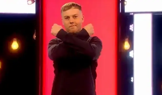 Contestant Leon backstage on Naked Attraction (Channel 4) 