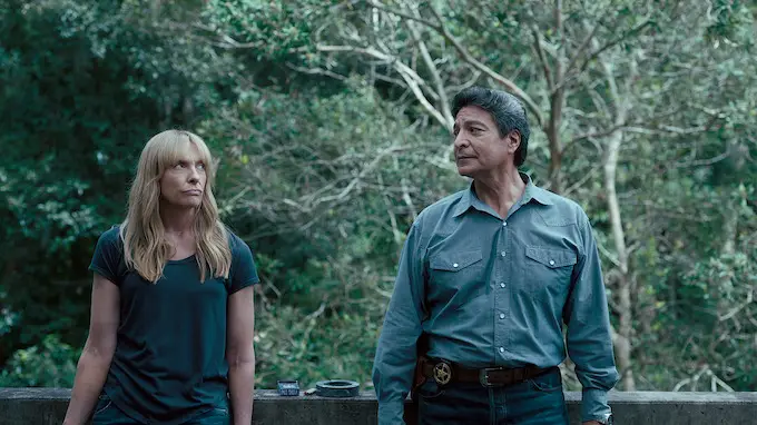 Toni Colette (left) stars alongside Gil Birmingham (right) (Netflix)
