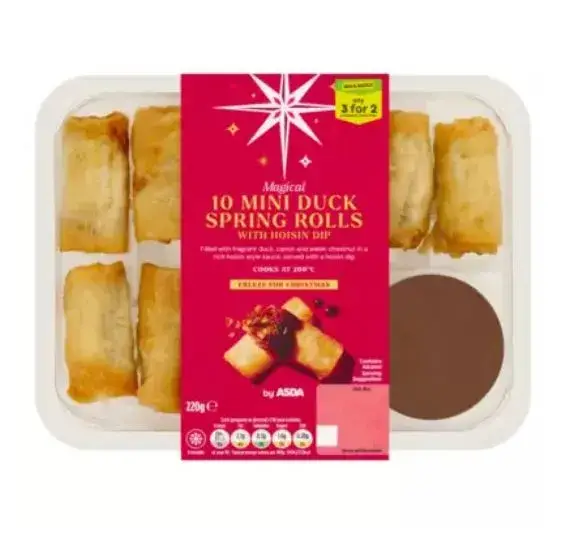 Asda has recalled the 10 Mini Duck Spring Rolls (Asda)