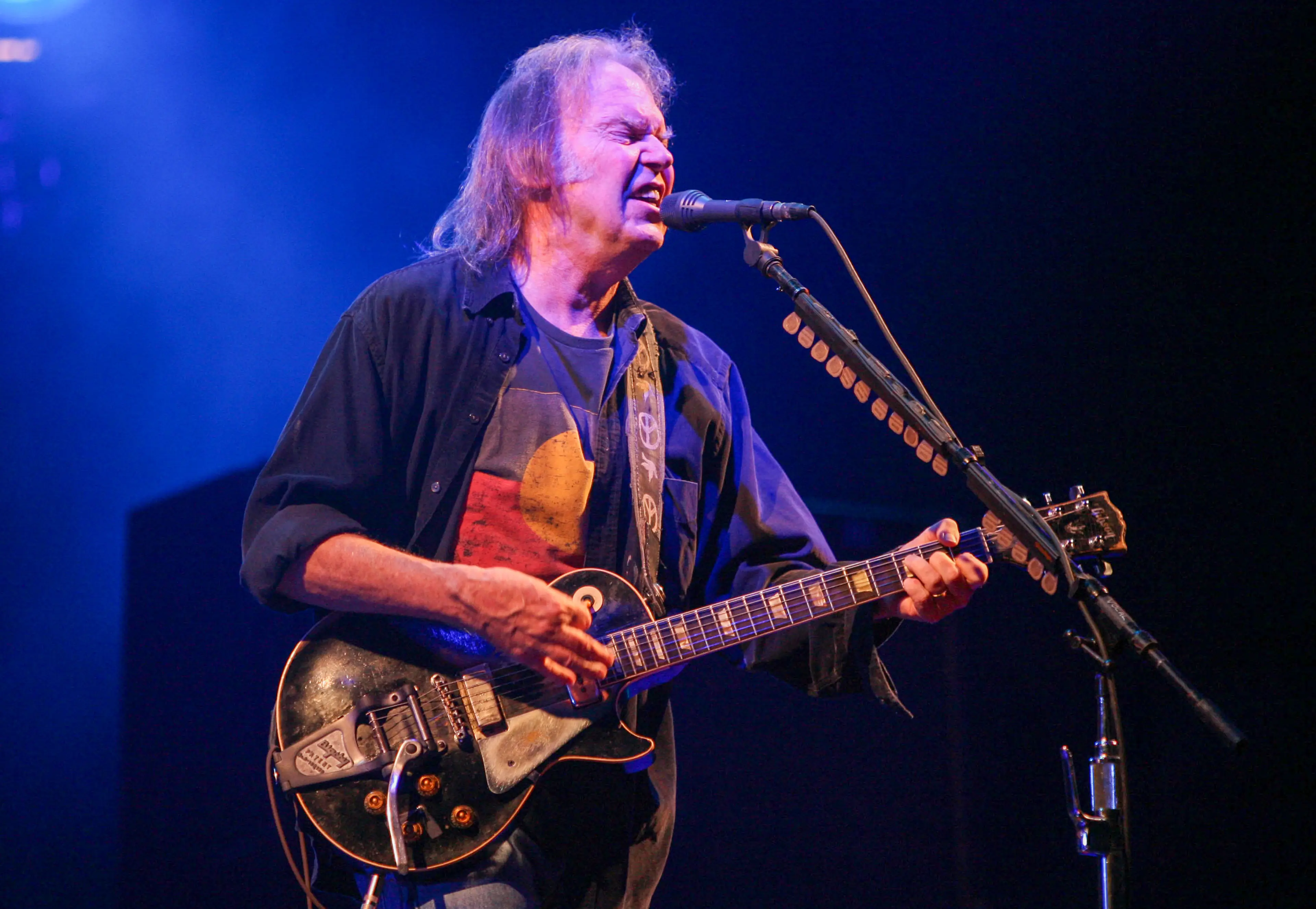 Neil Young playing Glastonbury in 2009 (Matt Cardy via Getty Images)