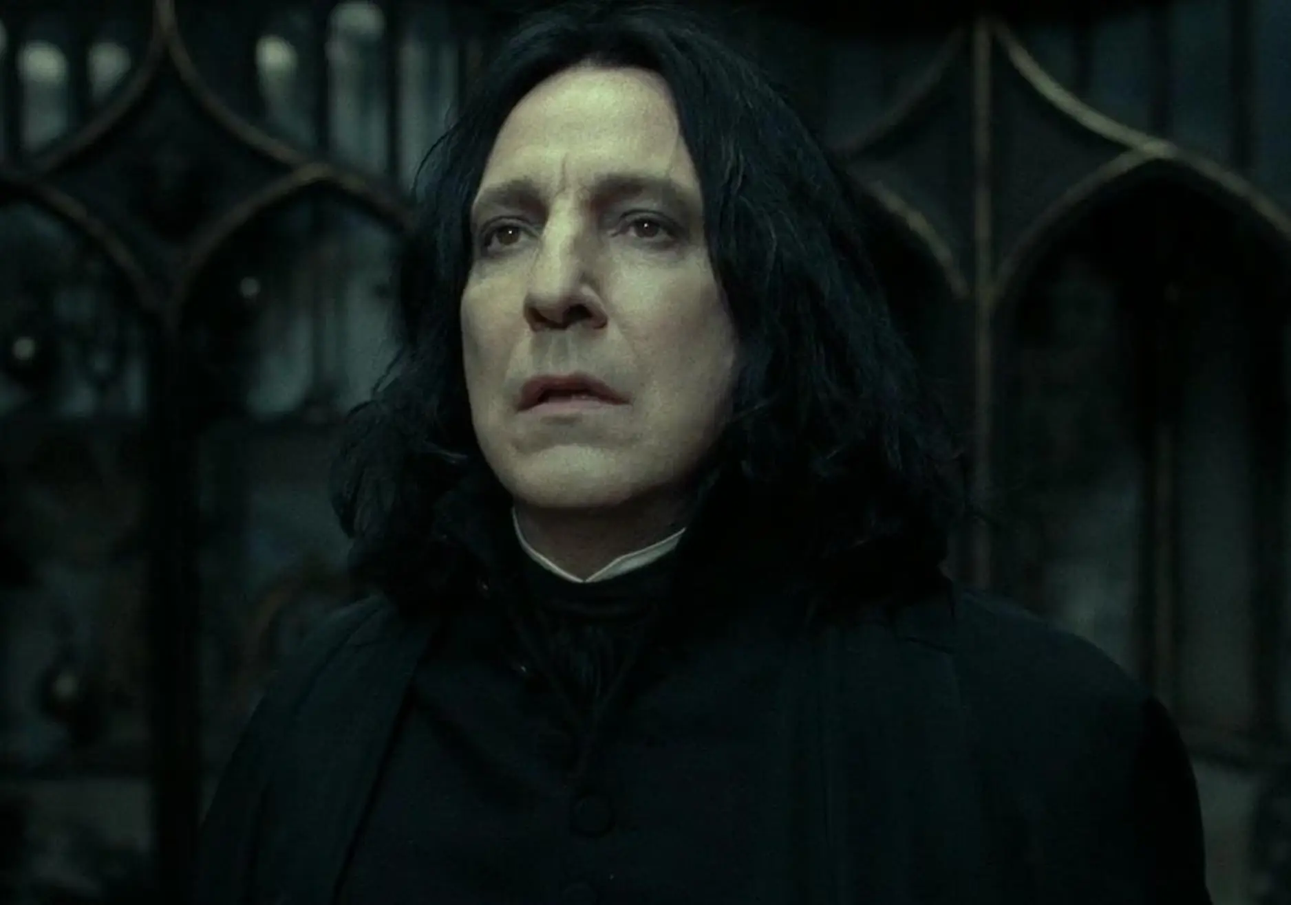 Rickman as Snape (Warner Brothers)