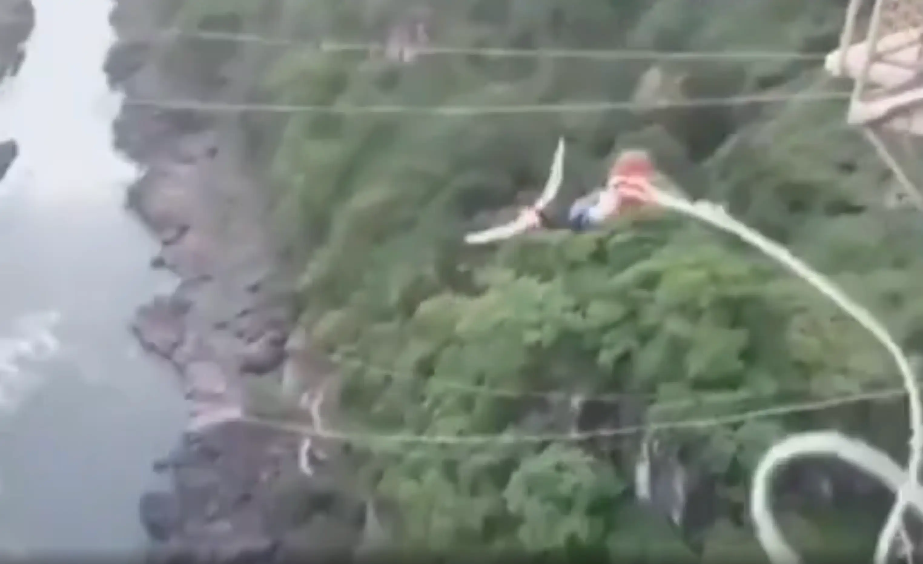 The Aussie plunged into the Zambezi river when the cord snapped (Australian Department of Foreign Affairs)