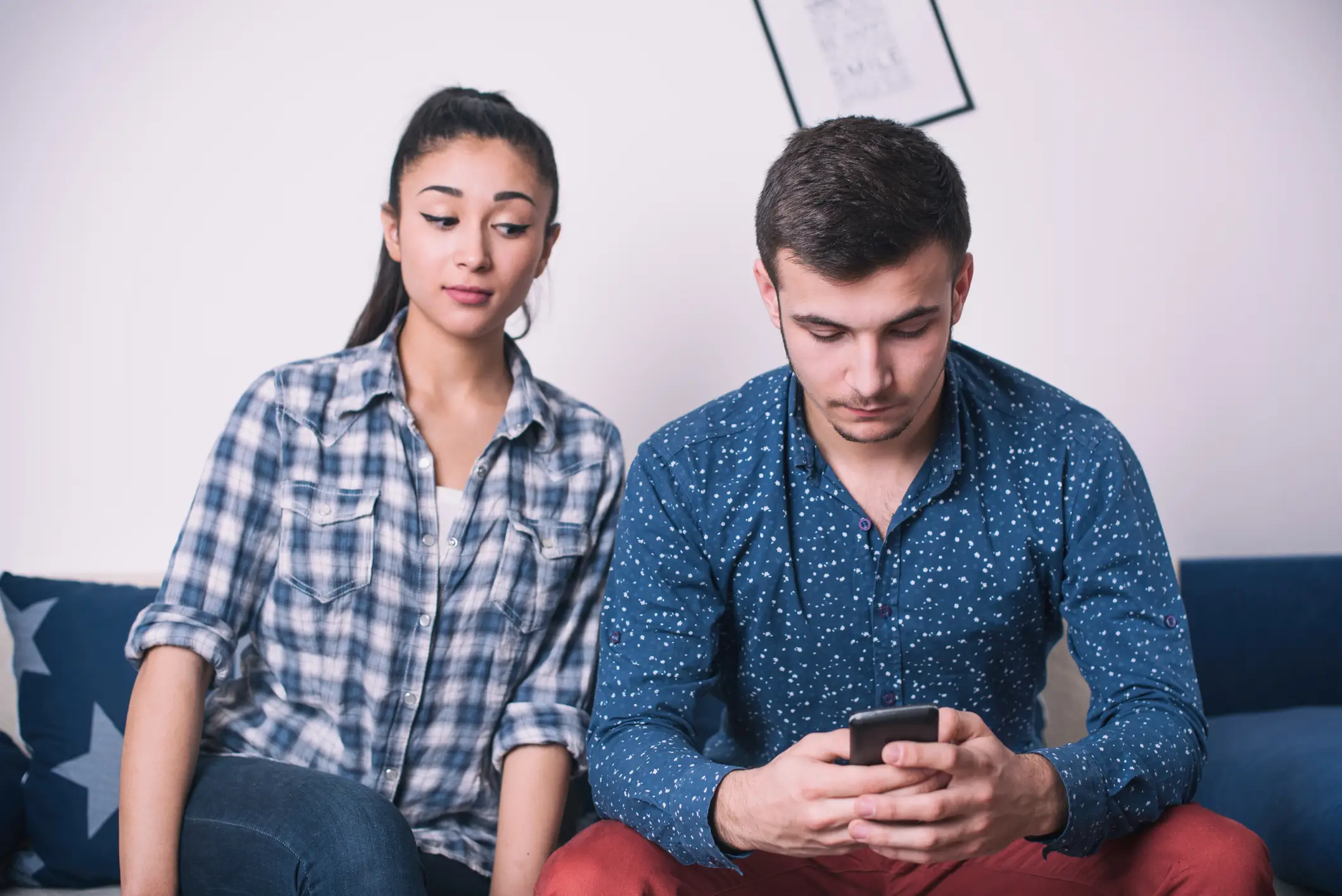 "Babe, is there a reason you're following 100 fitness girl accounts on Instagram?" (Getty Stock Photo)