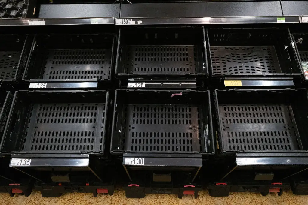 The blockade of the Strait of Hormuz could impact food supply chains (Matthew Horwood/Getty Images)