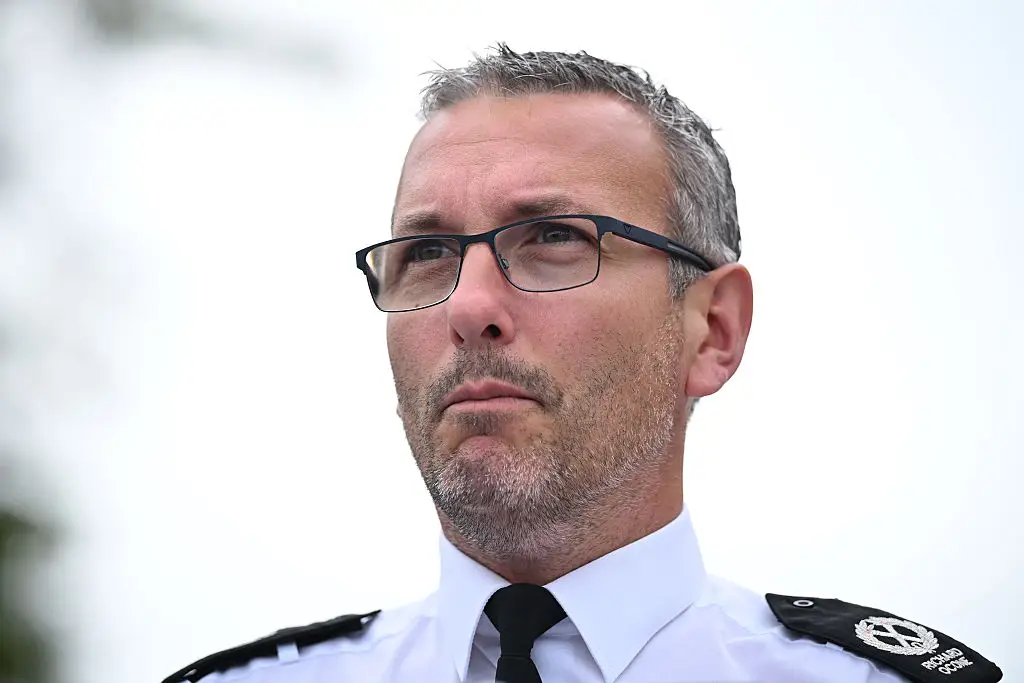 Gloucestershire Police Assistant Chief Constable Richard Ocone reassured residents (Photo by Leon Neal/Getty Images)