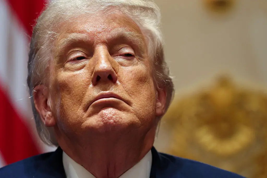 However, Trump is just a smidge shy of having an 'obese' BMI and has put on 14lbs in the past year, so he's been told how to lose a bit (Win McNamee/Getty Images)