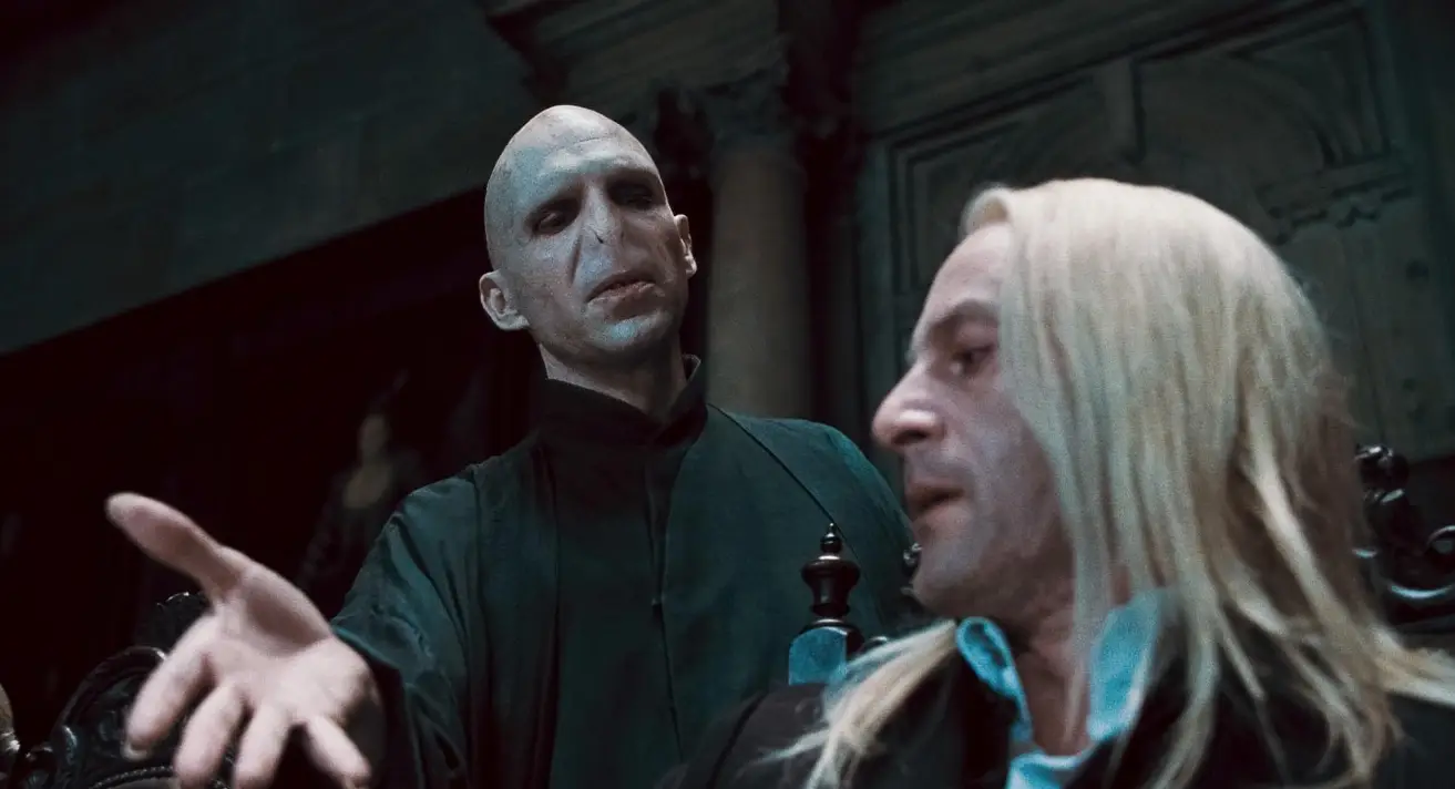 Voldemort and Lucius Malfoy (WARNER BROS. ENTERTAINMENT INC)