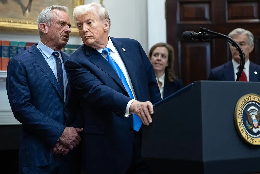 Donald Trump made the outlandish claims at a press conference on Monday (Tom Brenner For The Washington Post via Getty Images)