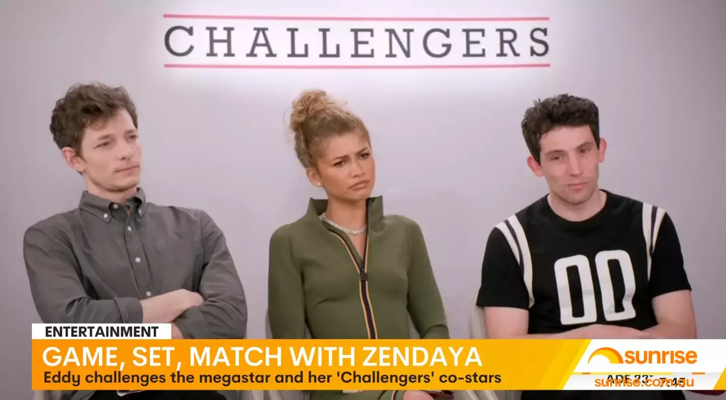 Zendaya was like 'huh?'. (Sunrise/YouTube)