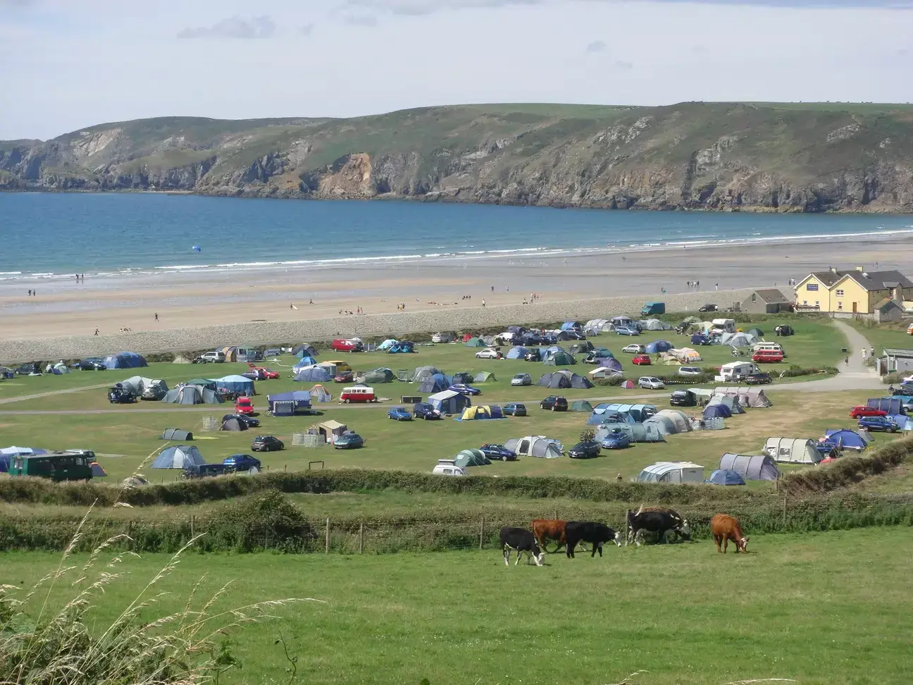Newgale Campsite in Wales.