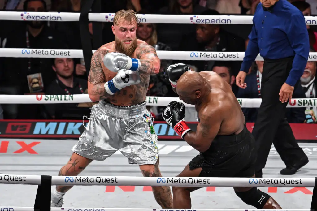 Jake Paul beat Mike Tyson by unanimous decision in the controversial bout (Al Bello/Getty Images for Netflix/Tayfun Coskun/Anadolu via Getty Images)