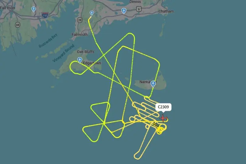 The flight path showing where the aircraft vanished (FlightRadar24)