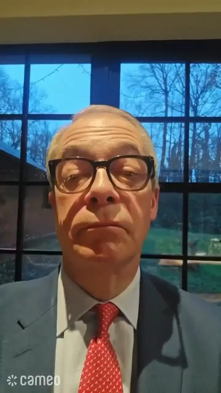 Farage recorded the video for Cameo (Cameo)