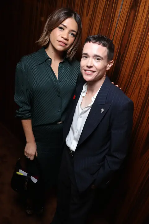 Elliot Page and Julia Shiplett (Victor Boyko/Getty Images for Gucci)